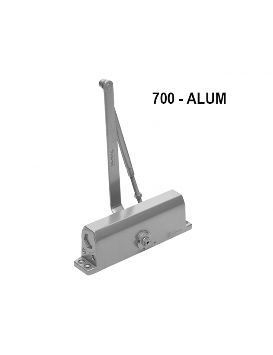 Cal-Royal Surface Mounted Door Closer – Grade 1, Size 2, Regular/Parallel Arm, (No Cover)