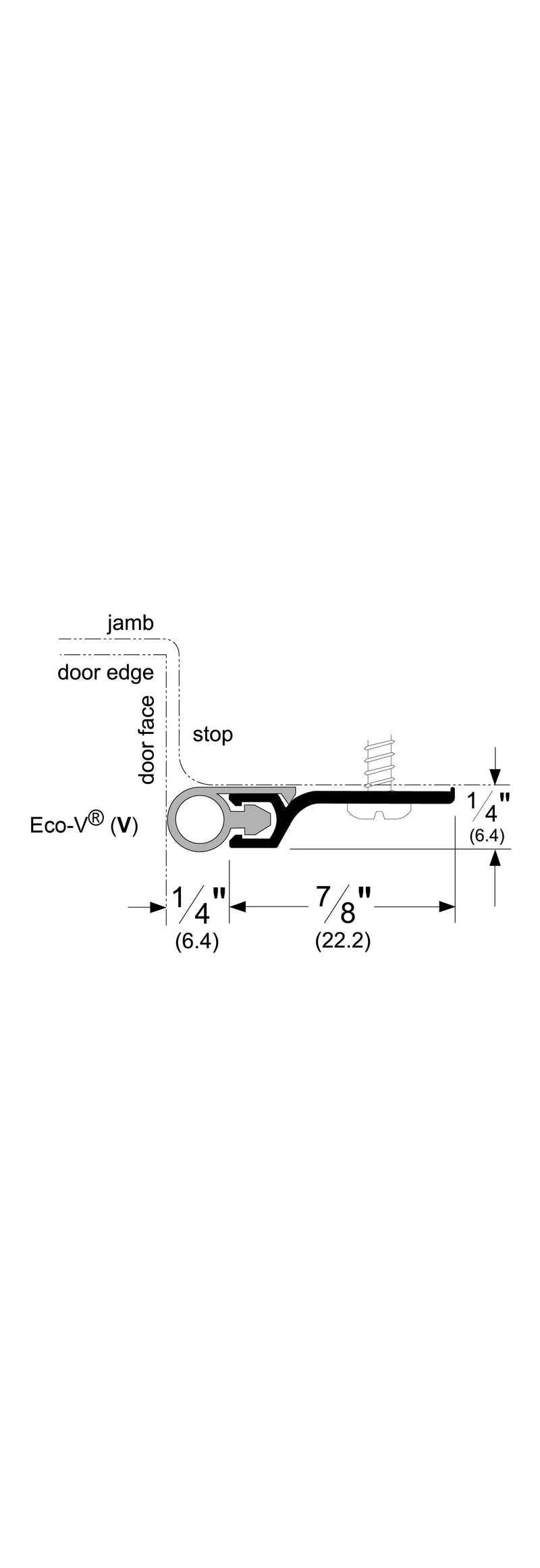 Pemko 303AV-36X84 Perimeter Gasketing 36" x 84", Mill Aluminum, Gray Eco-V Insert