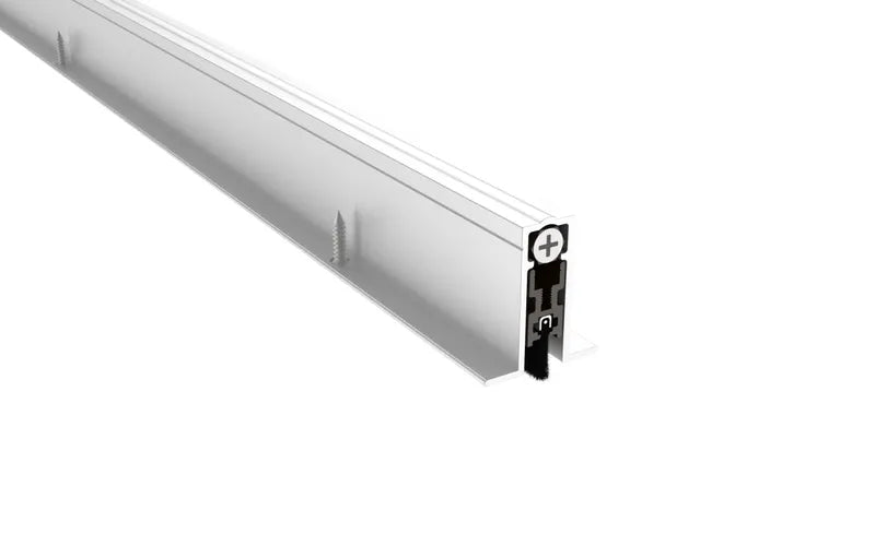 Pemko 411ARL-36 Full Mortise Automatic Door Bottom 36", Mill Aluminum, Black EPDM Insert