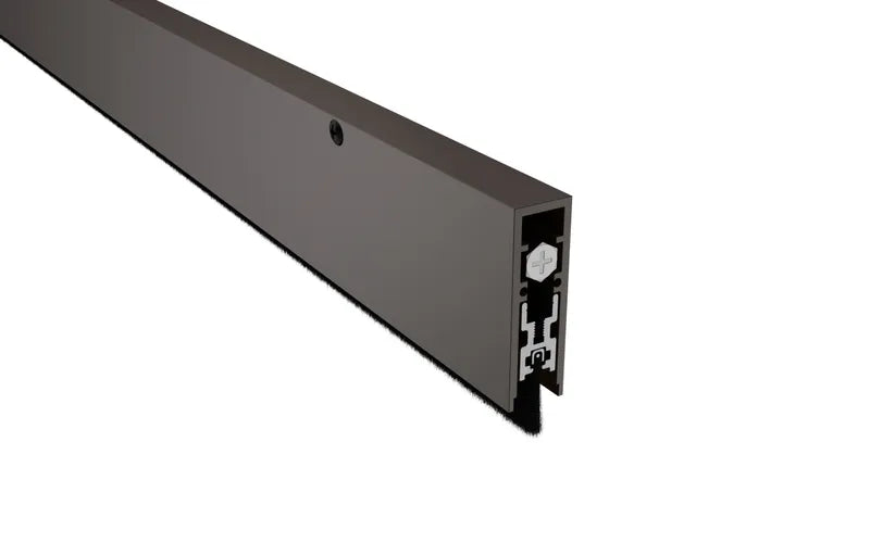 Pemko 4131CPKL-36 Automatic Door Bottom 36", Surface/Semi-Mortise, Clear Anodized, Black PemkoPrene