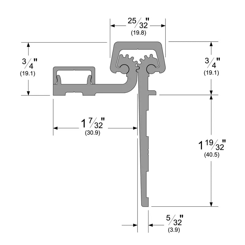 Pemko CFS83CP-HD1 83" Continuous Geared Hinge, Half Surface, HD Grade 1, Clear Anodized