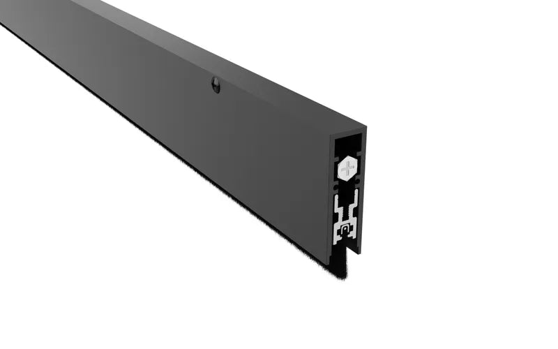 Pemko 4131CPKL-36 Automatic Door Bottom 36", Surface/Semi-Mortise, Clear Anodized, Black PemkoPrene