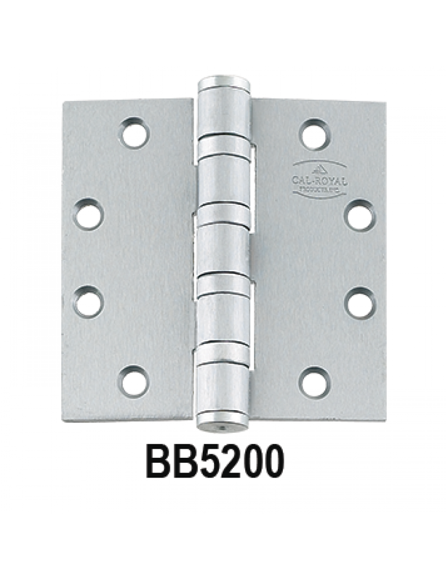 Cal-Royal BB5200 4.5x4.5 Heavy Weight Ball Bearing Hinge, US32D Satin Stainless, NRP