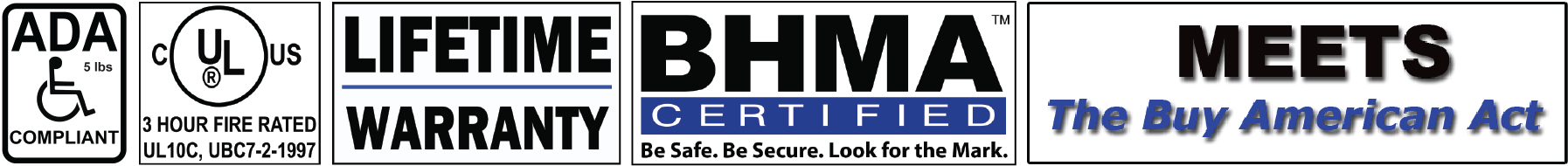 Cal-Royal -Surface Vertical Rod Exit Device – Grade 1 Panic Hardware, 36", 32D Satin Stainless | Cal-Royal 9860-V